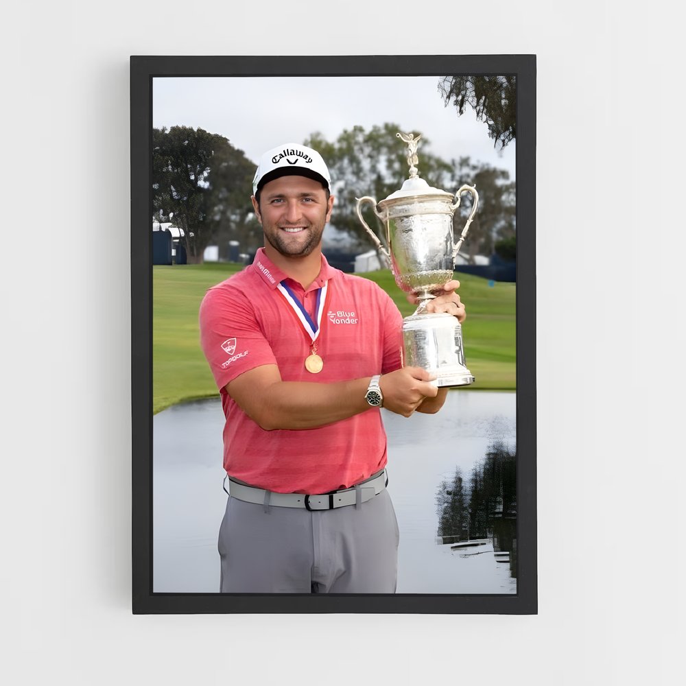 Poster Le Triomphe de Jon Rahm – affiche Golf (vue 2)